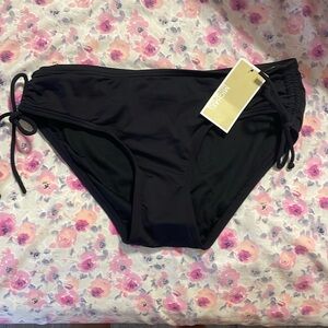 Micheal kors black swim bottom side ties new